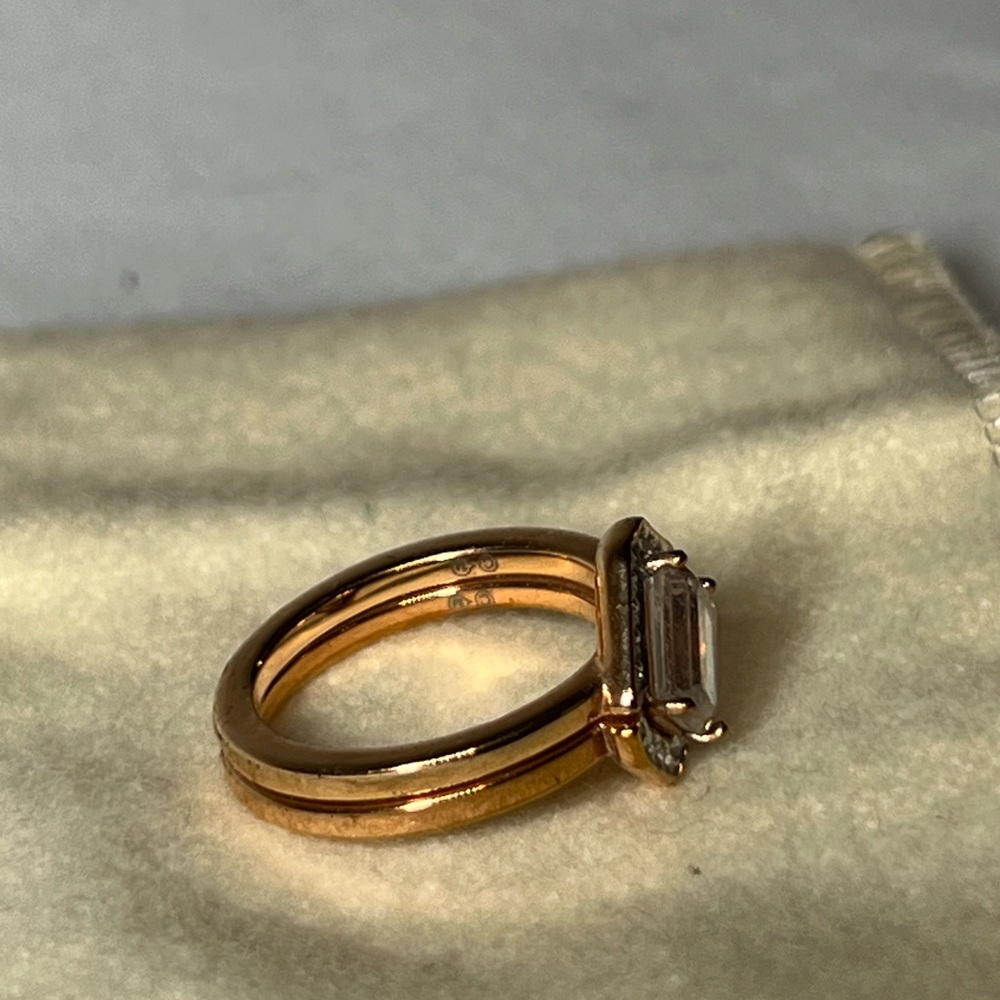 SWAROVSKI Emerald Cut Halo Set - Picture 5 of 6